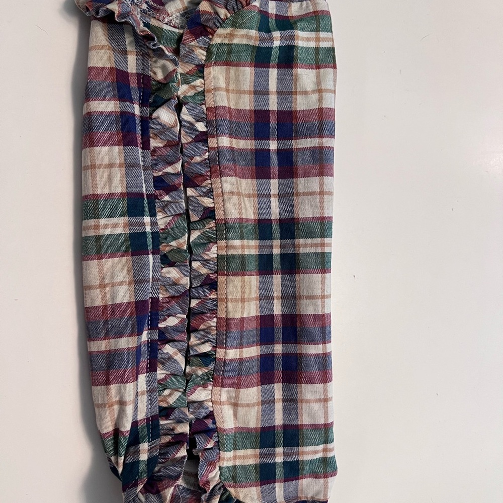 Longaberger Woven Traditions Plaid Bagel Basket Liner